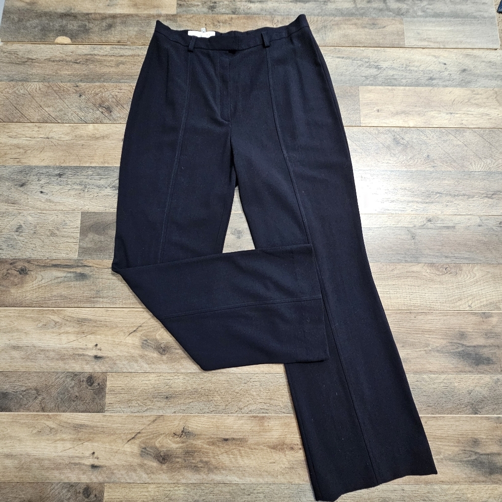 Escada Margaretha‎ Ley Black Wool Blend Wide Leg Dress Pants Size 40 Career